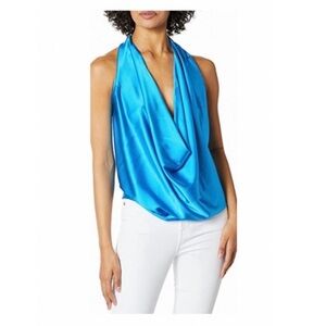 Ramy Brook Harriet 6-Way Halter Top in Cerulean.